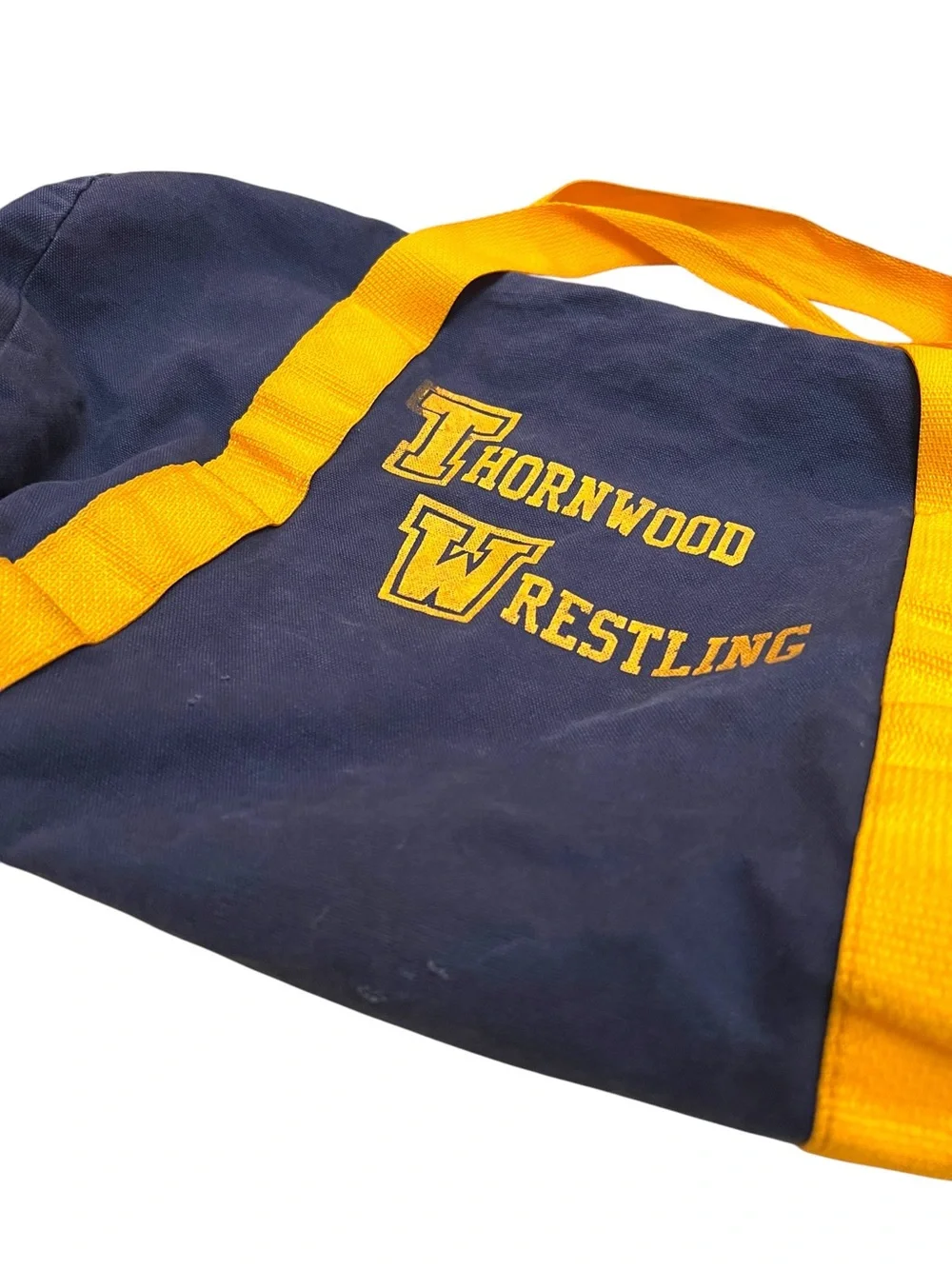 Augusta Sportswear Thornwood Wrestling Duffel Bag Navy Gold Gym Athletic